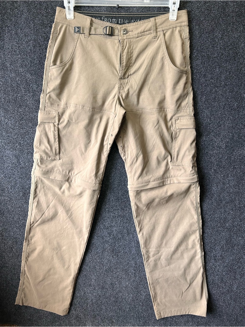 Prana Convertible Cargo Pants Zip-Off Khaki Men’s 31x34